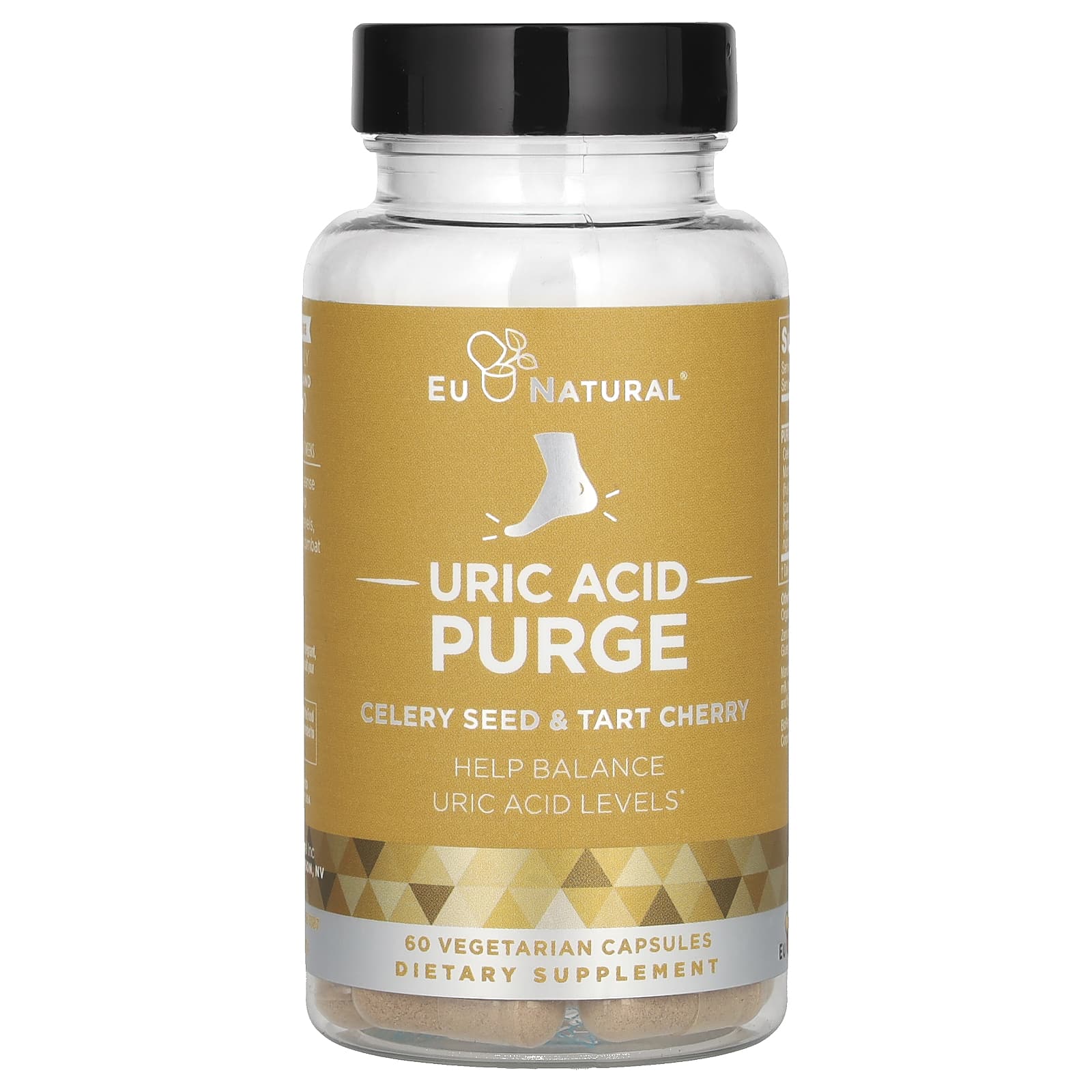 EU Natural, Uric Acid Purge, Celery Seed & Tart Cherry, 60 Vegetarian Capsules UPC 855244008127 | HiLife Vitamins